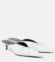 [Balenciaga] Balenciaga Knife Bow leather mules AU 6 white