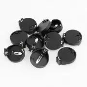 100PCS Button COINN Cell Battery Socket Holder Case Black CR2025 CR2032