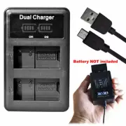 LCD Charger for Panasonic DMW-BLC12 BLC12E BLC12PP Battery Lumix DC-G90 G91 G95