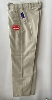 NWT Boys GEORGE Flat Front Uniform Pants Khaki Size 20