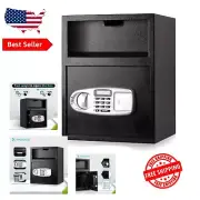 Metal Lock Box with Electronic Keypad - 17.7'' Secure Depository for Home/Office