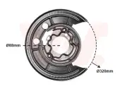 REAR RIGHT SPLASH PANEL BRAKE DISC FITS: FITS FOR FIAT DUCATO VAN 140 NATURAL