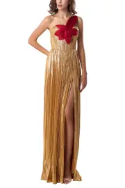[OUI-DA FÉE] LILY STRAPLESS GOLD GOWN FR 40 GOLD