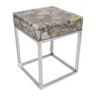 Square Agate Stone Gemstone Furniture Coffee Table Handmade Home & Garden Decor