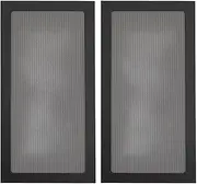 PC Case Dust Mesh Filter, 2pcs 140 X 280mm PC Fan Dust Mesh Filter, PVC Computer PC Case Dust Proof Filter Cover with Magnetic Frame for PC Case Power Supply, Fan Vent (Black)