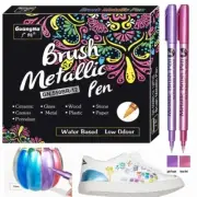 Double Nib Acrylic Paint Pens Markers Brush Pen Dual Tip for Rock Painting Stone