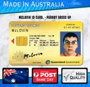 McLovin AUSSIE ID Card Plastic - Parody Prop Gift Novelty SUPERBAD funny prank