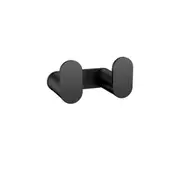 MEIR Curvae Double Robe Hook - Stainless Steel - Matte Black