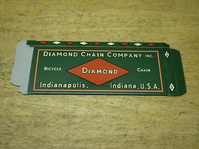 NOS Diamond Bicycle Skip Tooth Chain Box Only Schwinn Shelby Monark & Man Cave