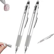 5 In 1 Nail Art Dotting Pen, Nail Art Dotting Tool 5 In 1, French Tip Press On Nails, Ballpoint Pen Design Manicure Kit, Professional Nail Art Tool For Beauty Salons And Diy Enthusiasts (2 pcs)