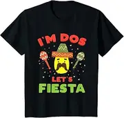[X.Style] Kids I'm Dos Taco Twosday 2nd Birthday Kids Boy Girl ds1110 T-Shirt (S) Black