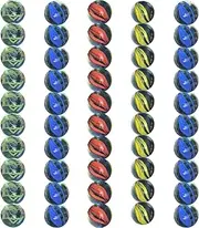 Handmade Glass Round Marble - Mixed Colored Marble Aquarium Decoration | Multiple Color Decorative Planet Marble Stone for Aquarium, Vases, Table, Crafts
