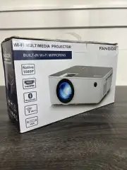 Fangor F-506 Multimedia Projector Bluetooth 1080P Wi-Fi Bundle Open Box