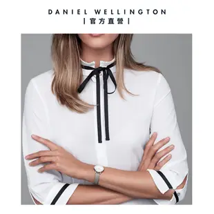 Daniel Wellington DW 手錶 Petite Sterling 28mm星鑽銀米蘭金屬錶-白錶盤-銀框 DW00100220