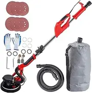 VEVOR Drywall Sander 850W, Electric Drywall Sander, Foldable Sheetrock Sander, with Telescope Handle, Electric Sander, Variable Speed 800-1750 RPM, Wall Sander, with LED Strip Light and Vacuum Bag