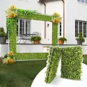 18"x12" Artificial Boxwood Wall Hedge Mat Hard Panels Outdoor Grass Fence