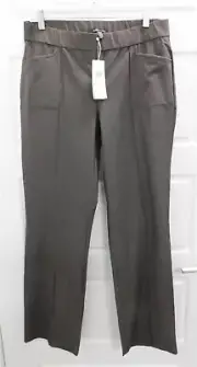 New Eileen Fisher Brown Slim Bootcut Crepe Pants sz M