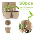 60pcs Seed Tray, Seedling Pot, Pulp Seedling Cup, Plant Pot Germination Cup