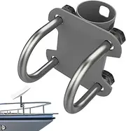 1/2 Antenna Mast Holder - Mast Pipe Bracket, U Shaped Antenna Mount | Unique Design Clamp Bracket Mast, Heavy Duty Load Bearing Satellite Support for Rv, Motorhome, Terrace, Boat, Camper
