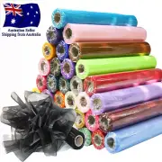 75cm x 30m Crystal Sheer Organza Fabric Tulle Roll Party Wedding Table Runner