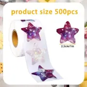 Colorful Star Stickers Roll Ahdesive Labels Roll for Reward Charts Kids Teachers