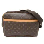 【二手名牌BRAND OFF】LOUIS VUITTON 路易威登 棕色 原花 PVC塗層帆布 REPORTER GM 肩背包 M45252