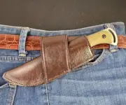 ESEE 3 / RC 3 CROSS DRAW SHEATH KNIFE DARK BROWN leather CASE SHEATH HANDMADE