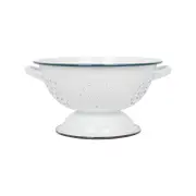Argon Tableware White Enamel Colander - 23.5cm