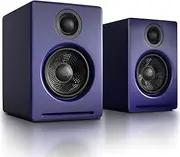 Audioengine A2 Powered Desktop Speakers - 60W Stereo Computer Speakers and Gaming Sound System with AUX Audio and USB DAC Inputs (Matte Blue, Pair)