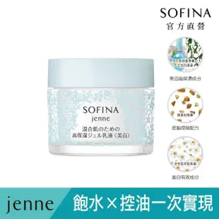 【SOFINA 蘇菲娜】jenne 透美顏飽水控油美白雙效水凝乳液