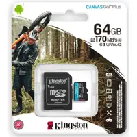 在飛比找蝦皮購物優惠-金士頓 SDCG3/64GB Canvas Go Plus 