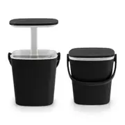 Costway 15L Portable Ice Box Beverage Cooler Bar Bucket Outdoor Furniture Patio Poolside Black