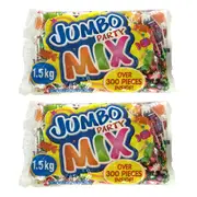2x Jumbo Party 1.5kg Mix Lollies Candy Assorted Party Confectionery Mixed Candy