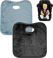 ASIRYVA 2PCS Waterproof Car Seat Protectors for Child Seats, Potty Training Car Seat Protector - Black & Rain Cloud