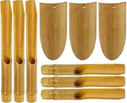 Abaodam 1 Set Bamboo Wind Chime DIY Kit Sturdy Replacement Tubes for Outdoor Decor Includes Each of Bamboo Tubes with Decorative for Crafting Relaxing Wind Chimes