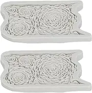 Reusable Silicone Rose Flower Die, Non Stick, Easy to Demold, Temperature Resistant, for Cakes, Chocolates, Pudding, with Exquisite Rose Flower Wrinkles, Suitable for Making Ice