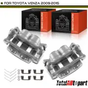 2Pcs Disc Brake Caliper with Bracket for Toyota Venza 2009-2016 2.7L 3.5L Front (for: Toyota)