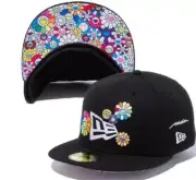 Takashi Murakami New Era 59FIFTY FLOWER FLAG BLACK 7 3/8