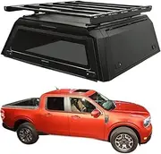 ATATNK Aluminum Canopy Cover Hardtop Topper Camper Cover Truck Camper Truck Tonneau Cover Seal Truck Rack On Top Compatible for Ford Maverick Canopy(ManganeseSteelUpgrad)