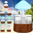 Rain Cloud Humidifier Electric Aroma Diffuser Mushroom Water Drop Sound LED Lamp