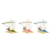 Decorative Figure Dkd Home Decor 32.5 x 20.5 x 24 Cm Blue Pink Green Vintage 3 Pieces