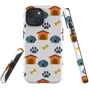 For iPhone 15 Plus Case, Shielding Cover, Dog Houses