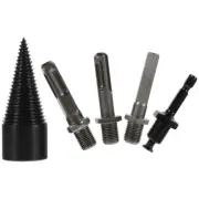 5pcs Firewood Drill Bit Log Wood Splitter Cones Wood Drill Bit Steel Wood