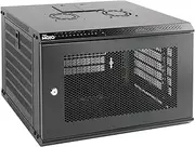 Tecmojo 6U 450mm Deep Wall Mount Server Cabinet IT Network Rack Enclosure Lockable Door and Side Panels Black, Locable Mesh Door, Depth, for 19” IT Equipment, A/V Devices, Flat Package