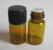 100pcs 2ml brown oil bottles plugs sub-bottling 16mm * 25mm