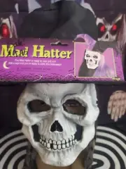 Vintage Fun World Fearsome Faces Mad Hatter New With Tag SKULL HAT With Fabric H