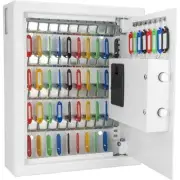 BARSKA 48-Key Position Steel Wall Safe with Digital Keypad, White