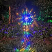 Colorful Solar Fireworks LED Fairy Lights Copper Wire Ground Light Christmas Home Decoration