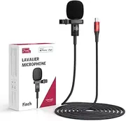 PIXEL Lavalier Microphone for iPhone iPad, Lav Lapel Microphone for Smartphone, Clip-on Mic for Video Recording, Interview, YouTube, Vlog, Fit for Lightning Devices, Apple MFi-Certified (9.8ft/3m)