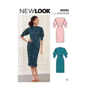 Misses Dress Sewing Pattern New Look N6681 Sizes 2 Styles Sizes 4-16 NEW UNCUT